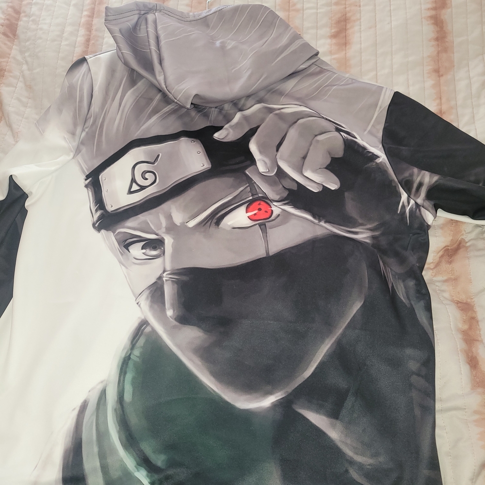 Mens Kakashi Graphic Hoodie Size Large NWOT - Picture 3 of 5
